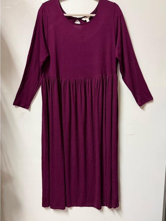 Terra & Sky Dresses & Skirts - Terra & Sky Plum Scoop Neck Dress